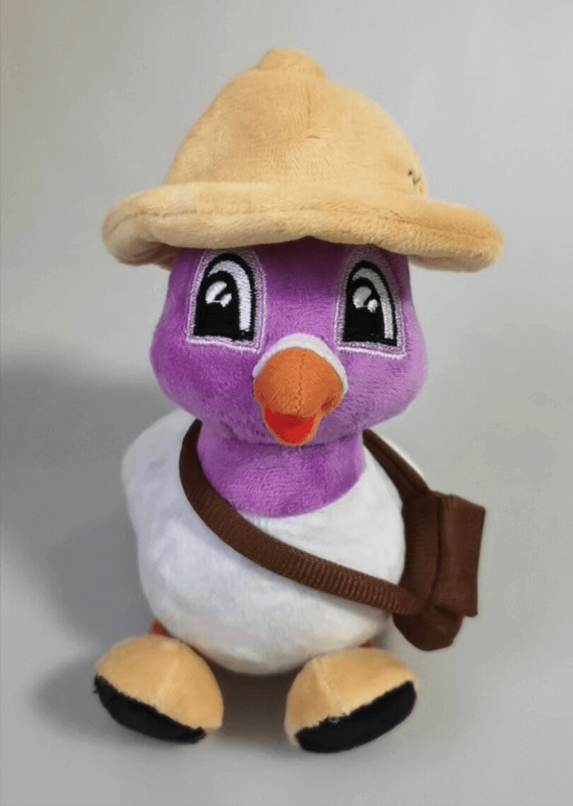 Front of the Pip plush.