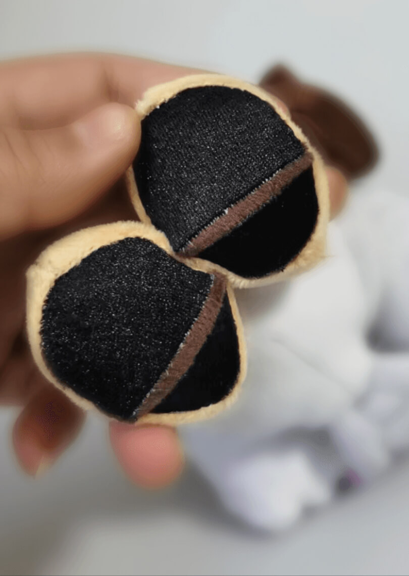 Bottom of Pip plush's shoes.