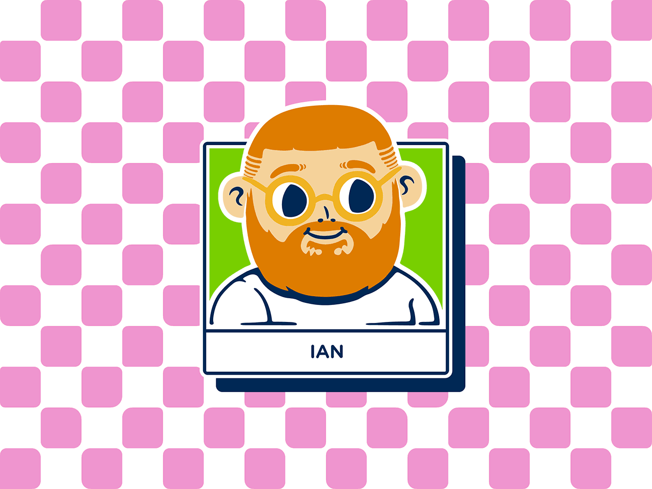 Portraits of the Pizza Bones family: Ian, Nicole, Loris, and David.