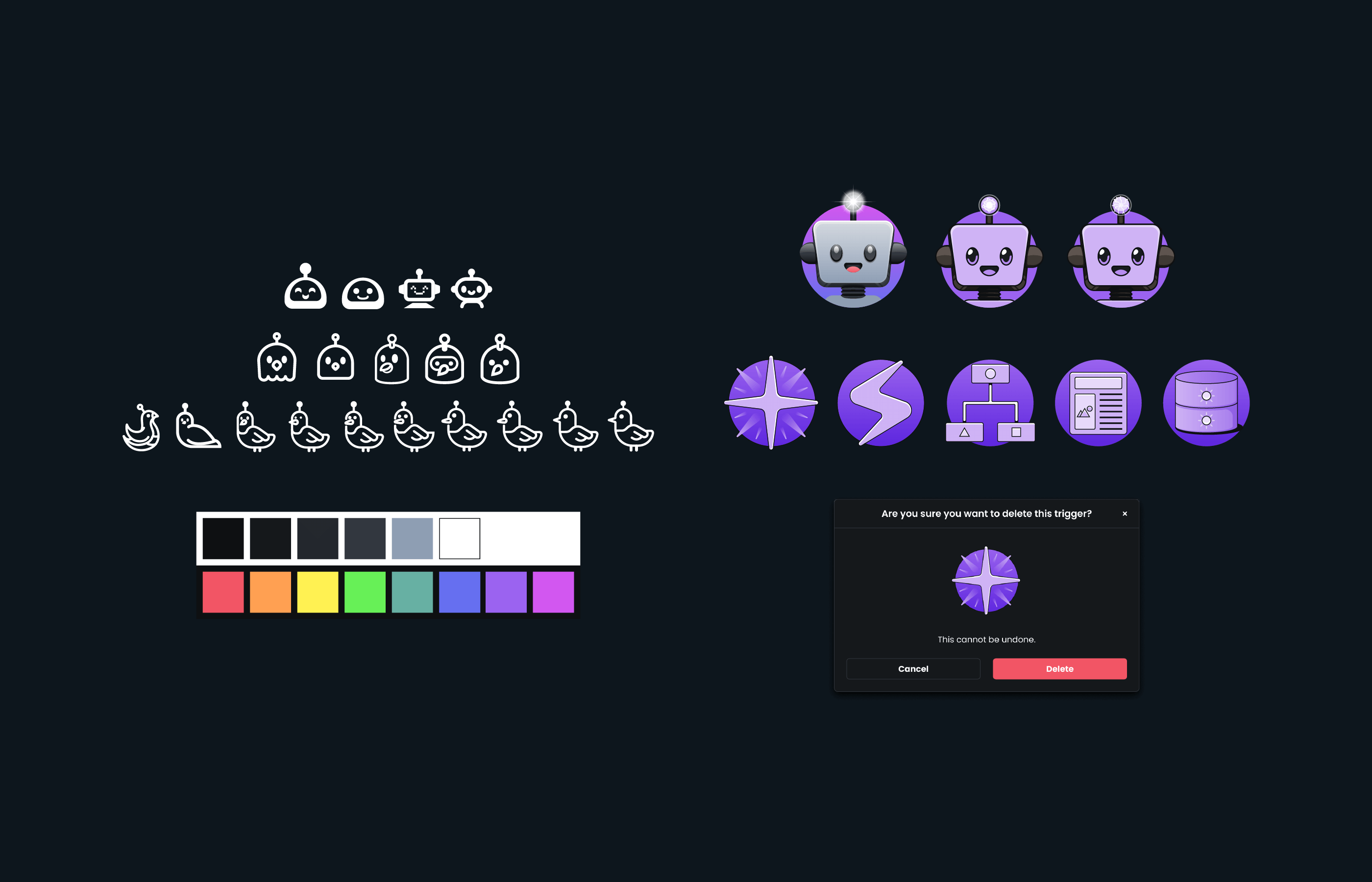 Icon and illustration explorations for automations